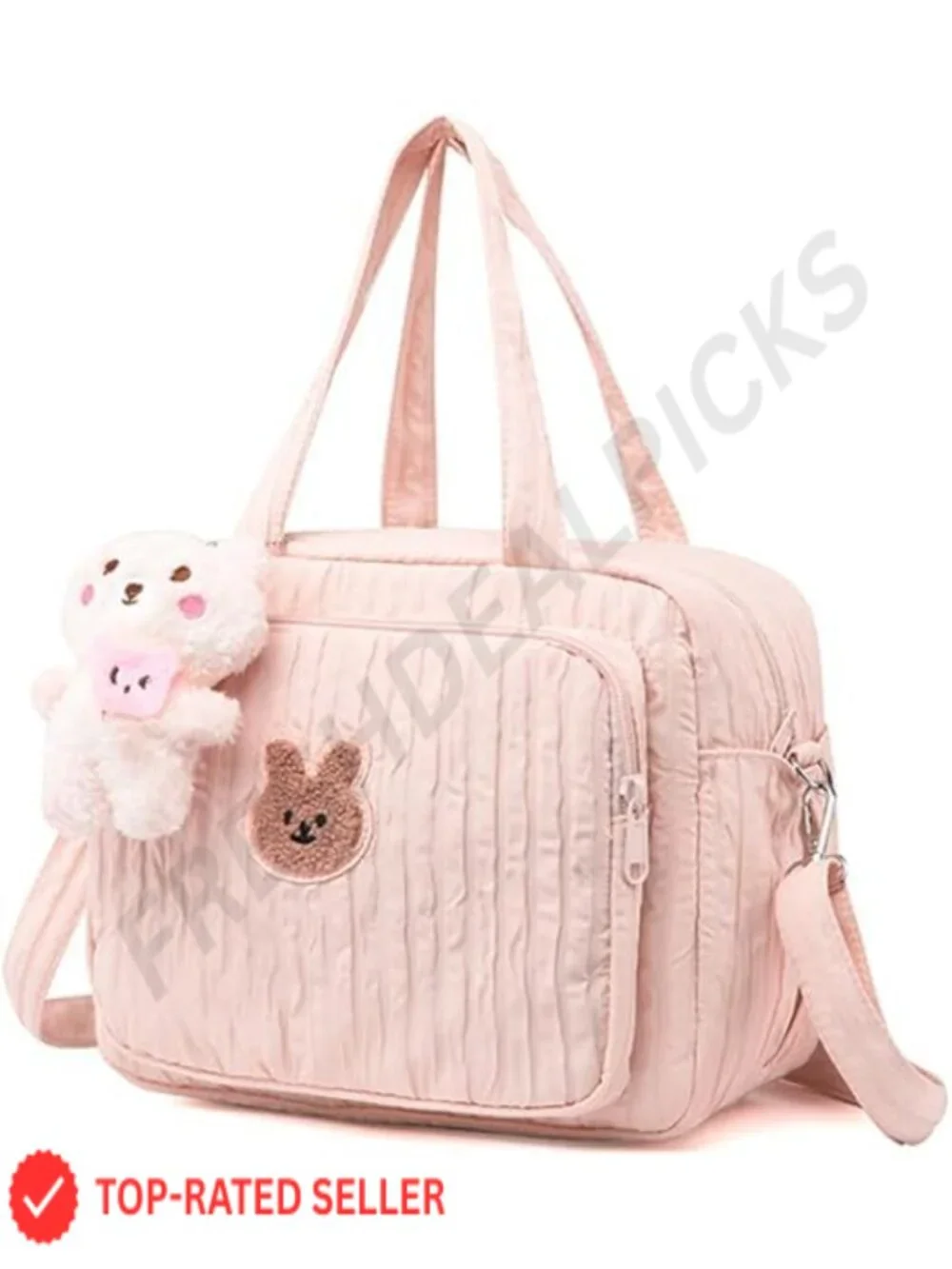 Large Nylon Diaper Bag Tote Crossbody Mom Bag Multi-Pocket Baby Travel Bags